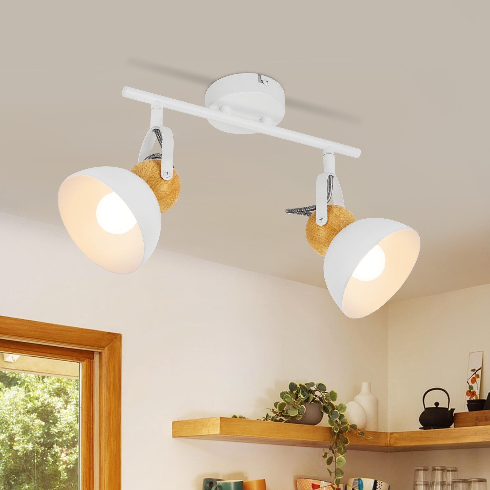 NETTLIFE Vintage sufitowy Reflektorowa czarny E27 350° regulowany korytarz lampa retro industrial metal regulowany