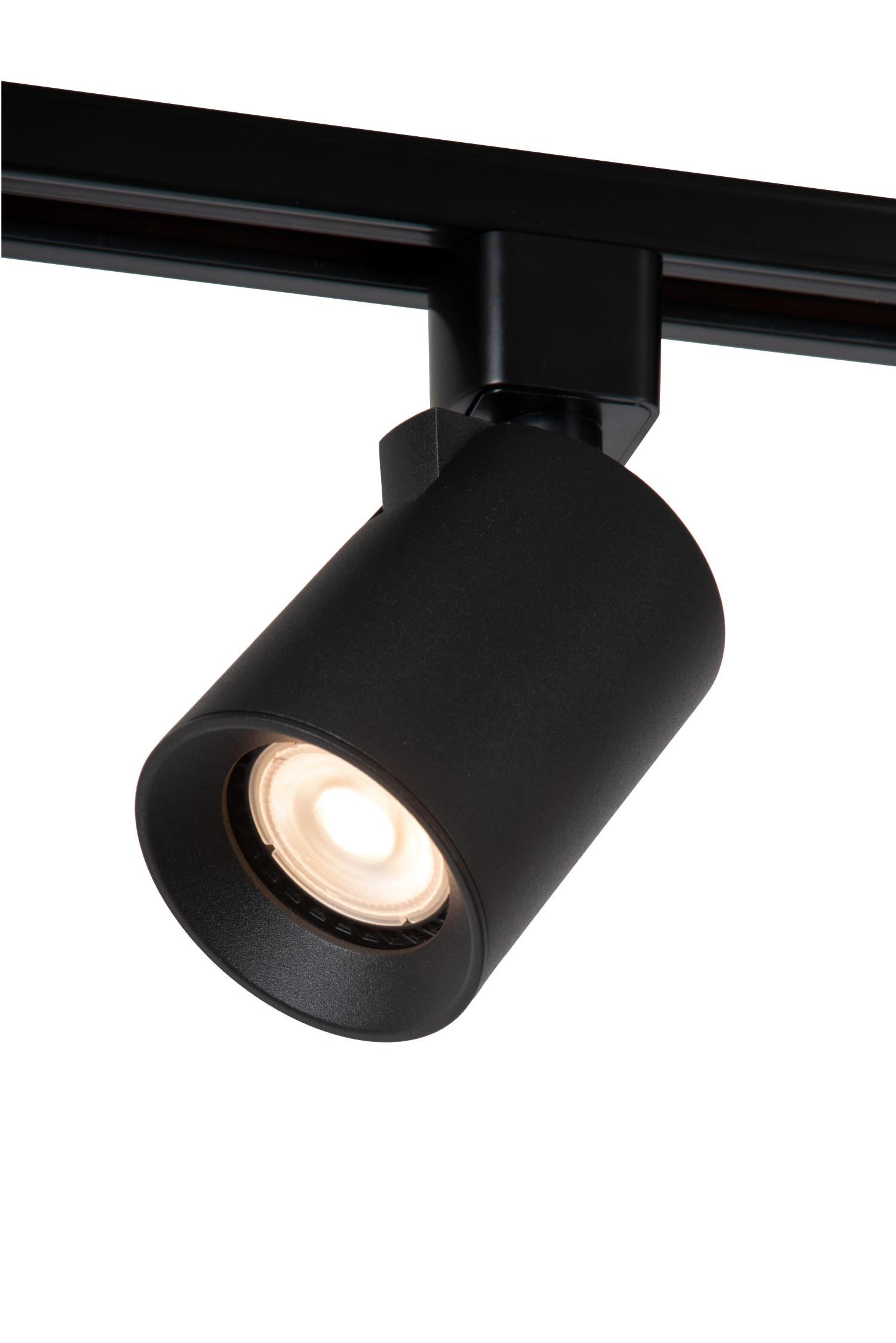 Reflektor sufitowy spot natynkowy Track okrągły czarny 1xGU10x5W wym: 12,5 x 6,7 x 6,7 cm aluminium Lucide