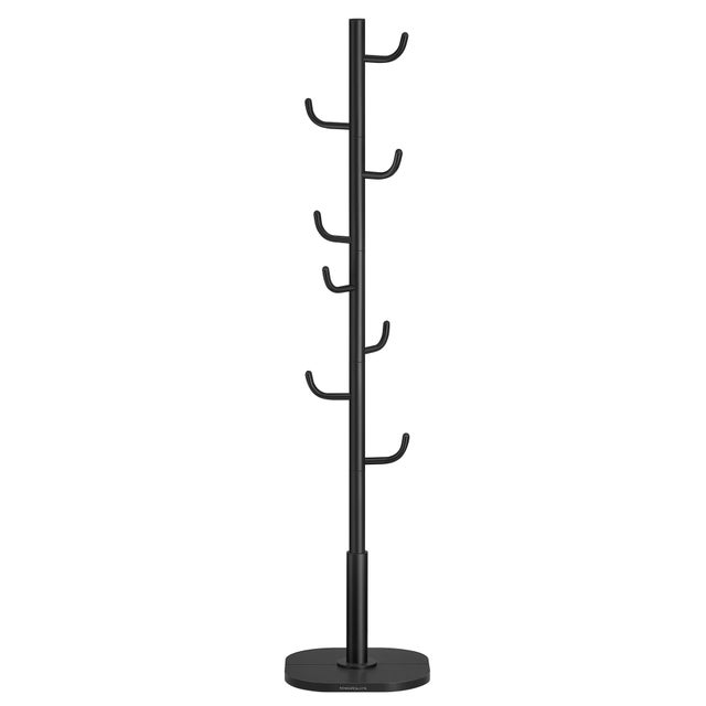 Portemanteau en Forme de Cactus, 8 Crochets avec Extrémités Recourbées vers le Haut, Hauteur 175,3 cm, pour Vêtements, Chapeaux,Noir d’Encre