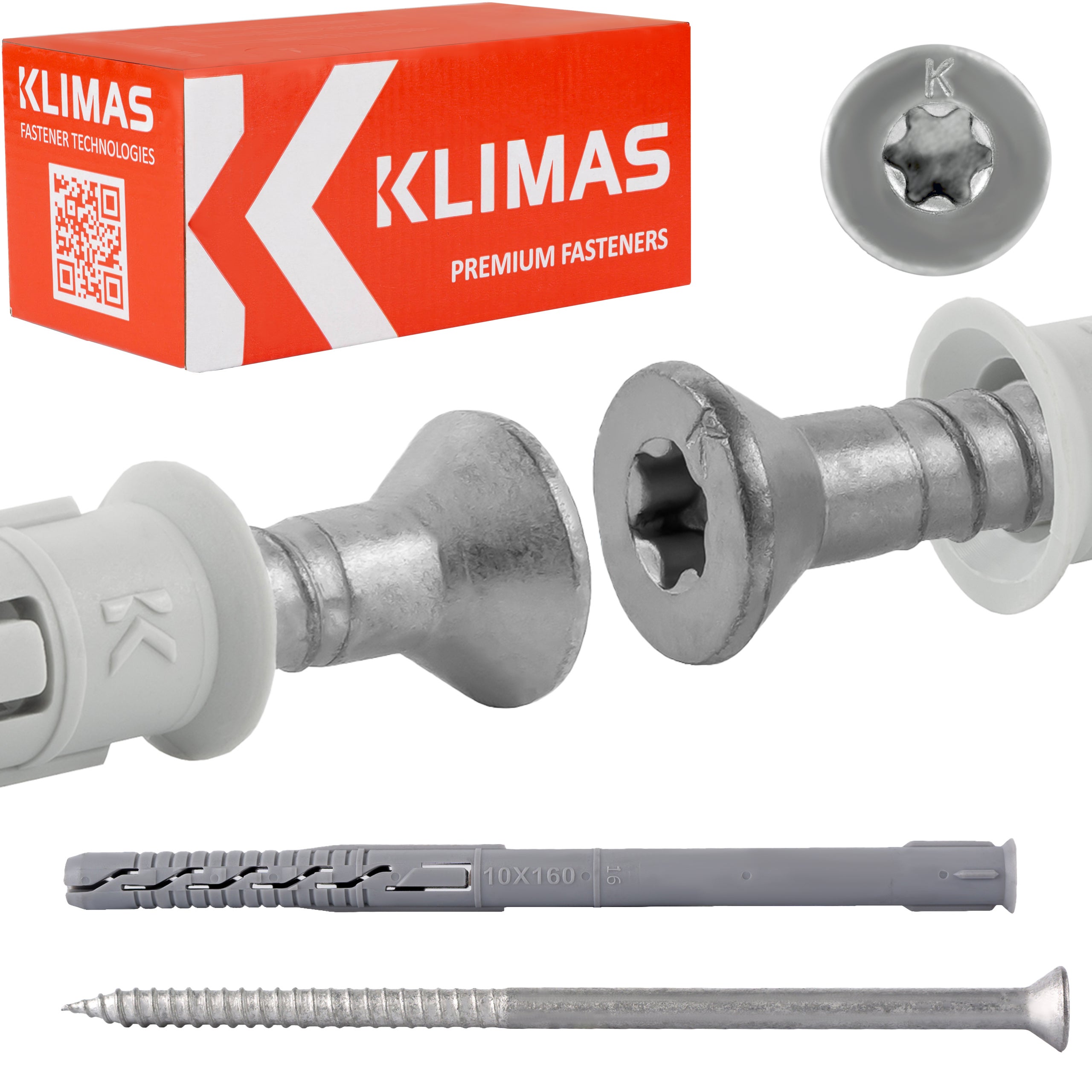 Kołki rozporowe ramowe Klimas S KPS-FAST 10x160 mm ocynkowane 25szt