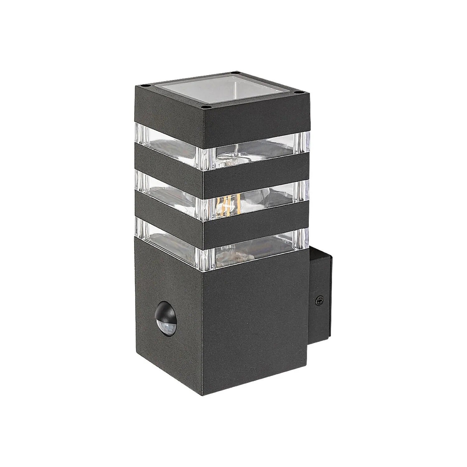 Kinkiet zewnętrzny z czujnikiem Ankara antracyt 1xE27x12W wym:20x9x13,5cm IP44 Rabalux