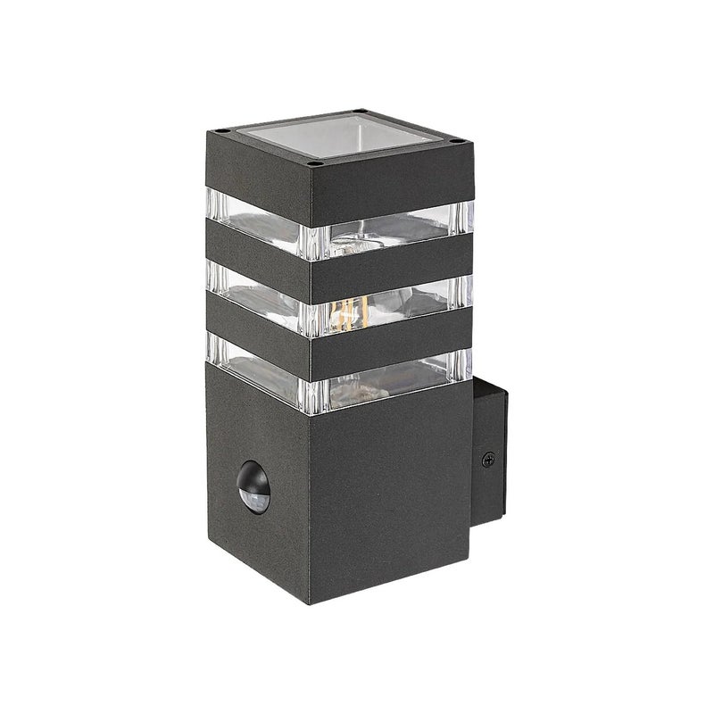 Kinkiet zewnętrzny z czujnikiem Ankara antracyt 1xE27x12W wym:20x9x13,5cm IP44 Rabalux