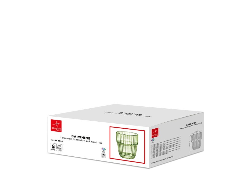 Verres à whisky Bormioli Rocco Barshine Rocks Menthe, 30,5 cl, lot de 6 ...