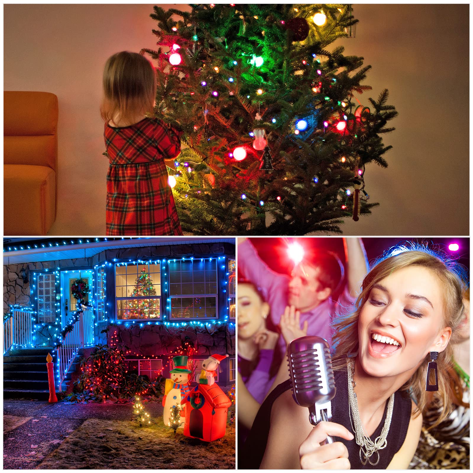 E14 Ampoule LED colorée, 3W Ampoule rouge, verte, bleue, jaune, adaptée à AC220-240v, Halloween/Christmas/Festival, Bar/Party Color Ampoule - 6