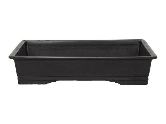 Mollyfox Vaso Bonsai con Sottovaso - Grande Rettangolare in Plastica, Vasi per Fiori da Giardino e Piante Ornamentali, 16x12x6cm - Set di 6