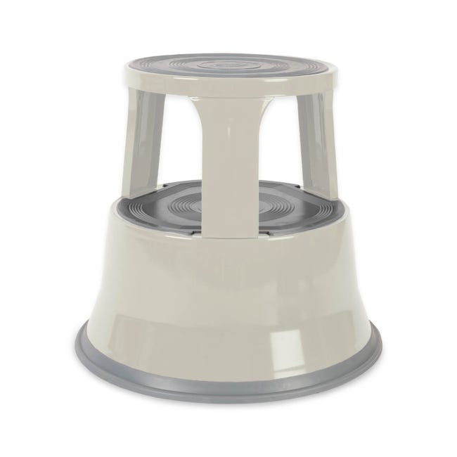 Floordirekt Sgabello A Rotella, Poggiapiedi, Elefante | Sgabello Per Ufficio O Commerciale | Molti Colori | Plastica O Acciaio (grigio, Metallo - Foto 5