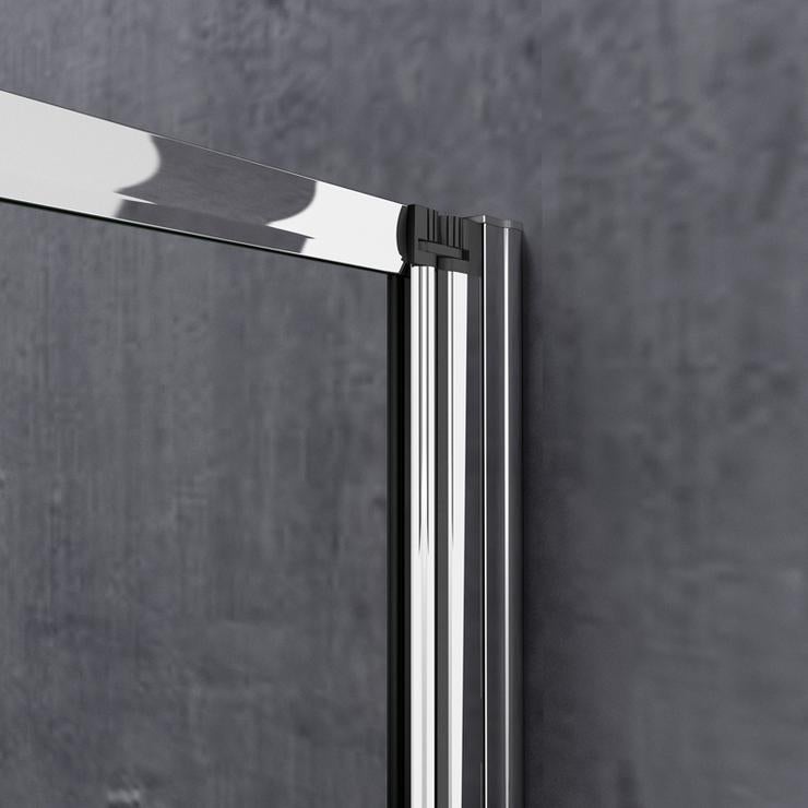 Aica 1200x1400x4mm pare baignoire, écran de baignoire, porte de baignoire, 5 volets pivotants pliants 180° - 4