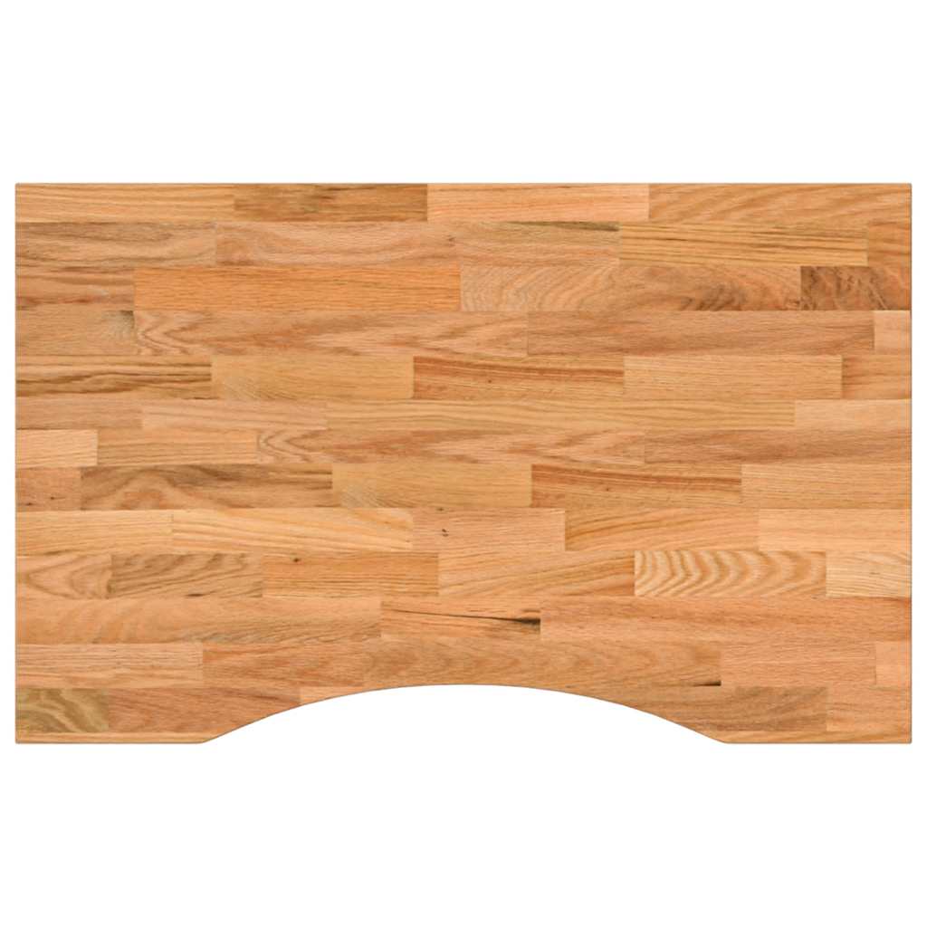 Plateau de bureau marron clair, bois de chêne massif, rectangulaire - 2