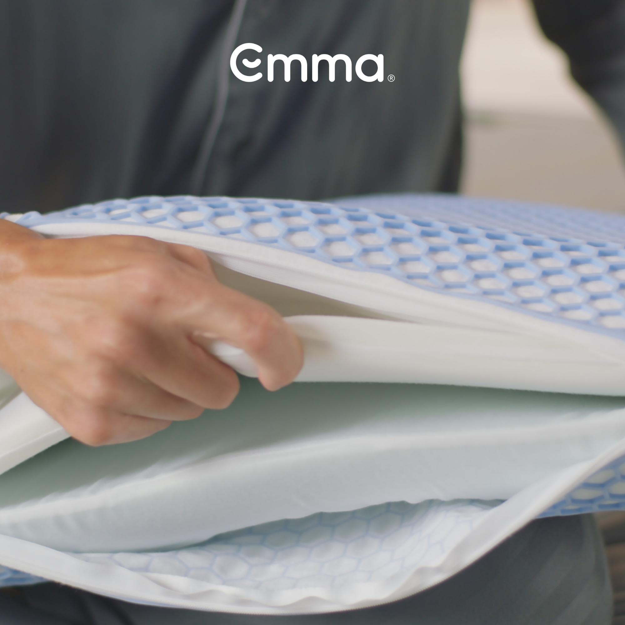 EMMA | Oreiller Emma Original Adapt Elite 40x70 cm | Mémoire de Forme Ergonomique | AirGrid® Ultra Respirant| Housse Lavable - 6