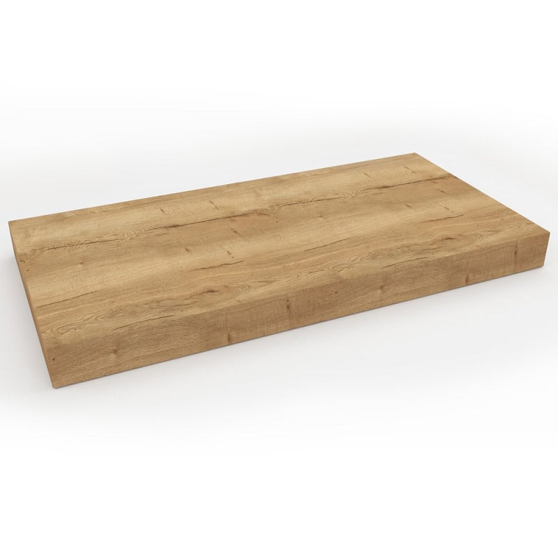 Mobiletto Natural 80x8x50 cm + attacco per mobiletto Dolce 39,5 cm, Halifax rovere naturale marrone chiaro - 3