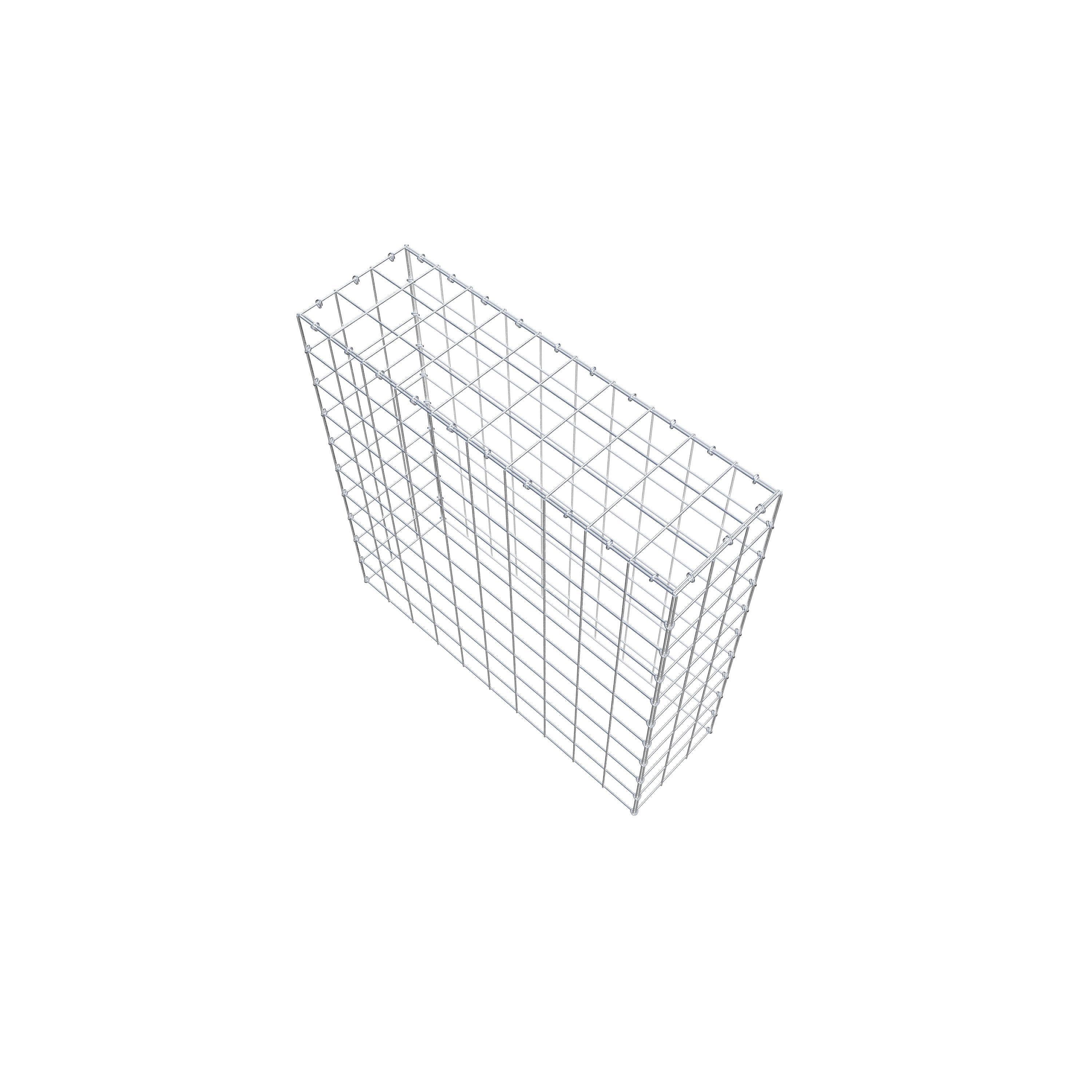 Gavión para apilar en acero galvanizado 100x100x30cm (LxAxP), malla 10 x 10cm, Anillo en C, sin rejilla inferior - 7