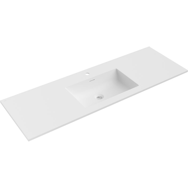 Mexen Otis umywalka wpuszczana w blat 141 x 46,5 cm, biała mat - 25181401