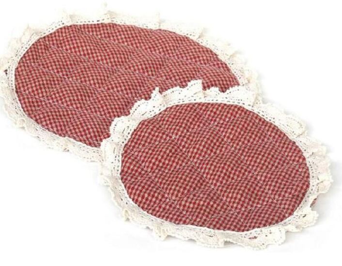 Lot De 9 Gros Boutons Vintage Rouges à 4 Trous - Diamètre 2.6 Cm - Occasion - Ref 6041